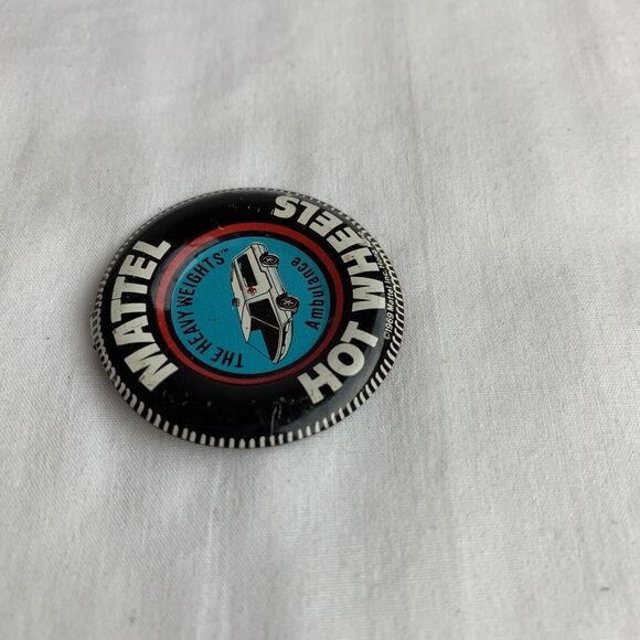 Ambulance Heavyweights Button Hot Wheels Redline Pin 1969 With Tab Vintage - Picture 3 of 6